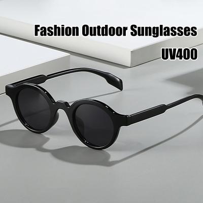8 Colors Small Round Frame Sunglasses Men Women Trendy Ultralight Uv400 Goggle Shades Vintage Fashionable Travel Sun Glasses