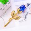 Crystal and Metal Rose Ornaments for Weddings and Valentine's Day Gifts