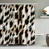 Animal Print Shower Curtain Black White Faux Fur Pattern For Bathroom Decor 72 X 72 Inches Modern Design Home Accessories
