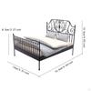 1/12 Double Bed Lifelike Life Scene Bedroom Micro Doll House Accessory Accessories for