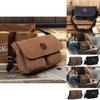 Retro Mens Canvas Messenger Bag With Adjustable Strap For Business Travel