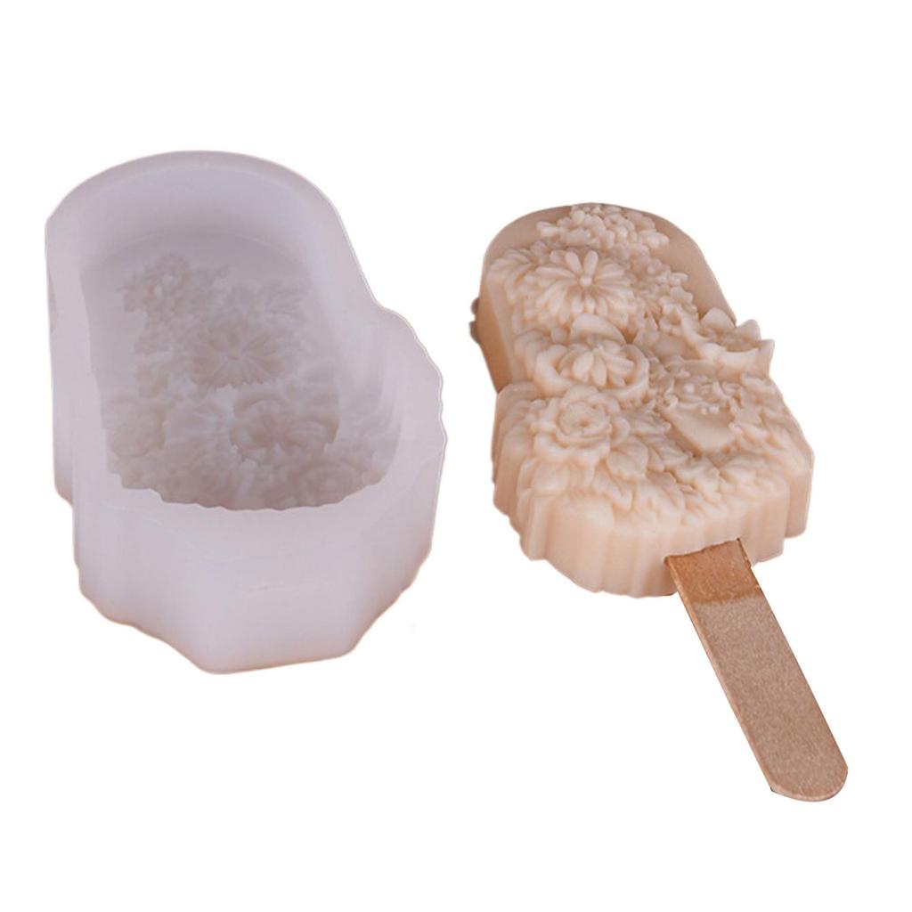Silicone Popsicles Maker Flower Shape Popsicles Molds Ice Cream Molds Silicone Texture Dessert Supplies for Dessert