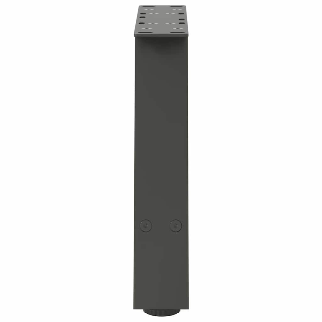 Vidaxl Coffee Table Legs, 2 Pcs, Anthracite, 30X(30-31) Cm, Steel