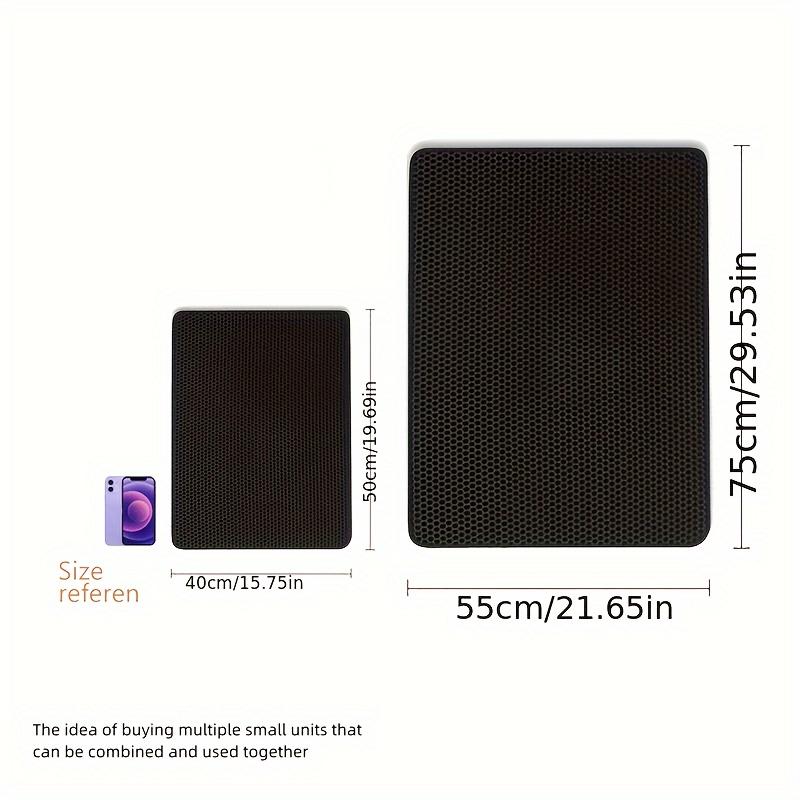[Waterproof Cat Litter Mat] Odor Control, Waterproof Cat Litter Mat | Beautiful Honeycomb Cat Litter Box Catcher Pad, Double Layer, Urine Waterproof