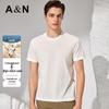 Antonio Herren Gold Wollmischung Atmungsaktives Sommer-T-Shirt