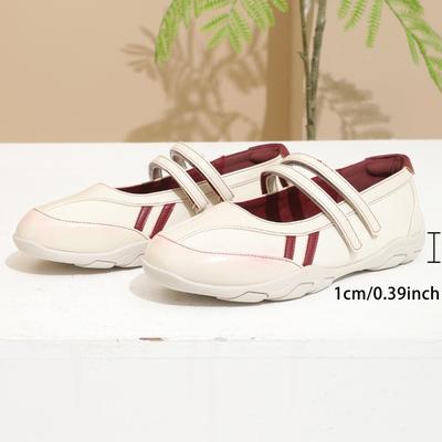 Pure Original Ballet Flat-bottomed Dance Shoes, New Round Head Velcro Summer and Autumn Mary Jane Shoes