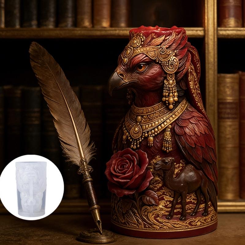 Silicone Candle Mould For Hawks And Autumn Leaf Shape