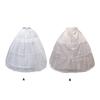 Bride Gown Petticoat with 3 Hoops Support Elastic Waist Band Tulle Underskirt for Wedding Dress and Evening Gowns