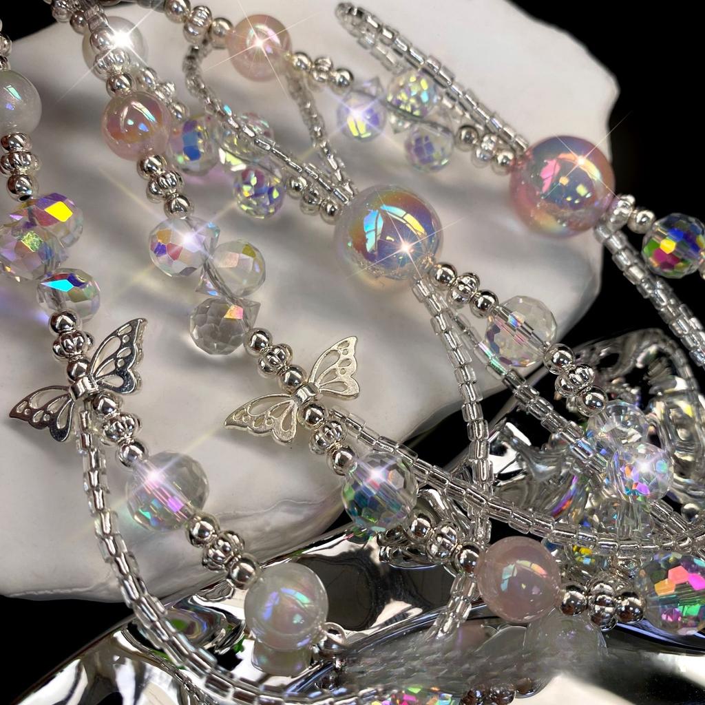 Heidi Perle Legierung Schmetterling Kristall Handgefertigt Perlen Handykette Ins Hochwertiger Schlüsselanhänger Kreative Handyhülle Hängekette