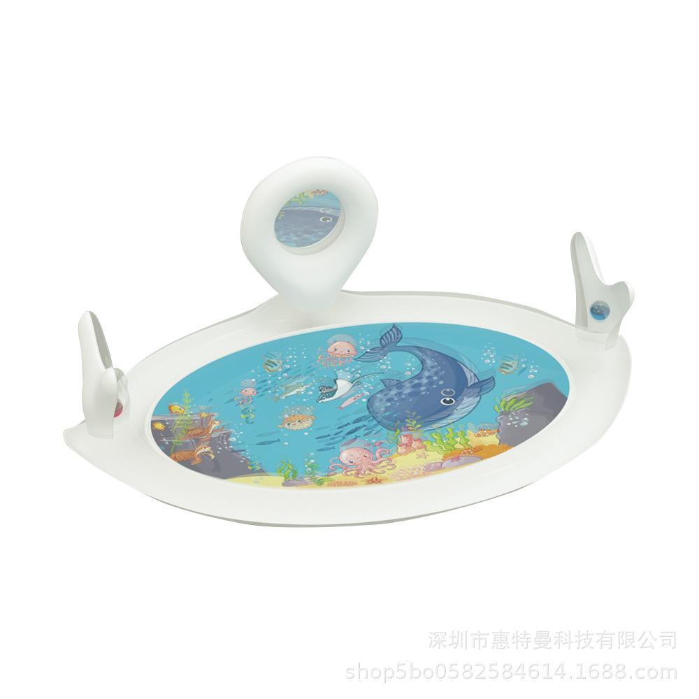 Baby Crawling Training Mat: Inflatable Educational Toy with Pat-a-Cake Water Mat & Mirror Game