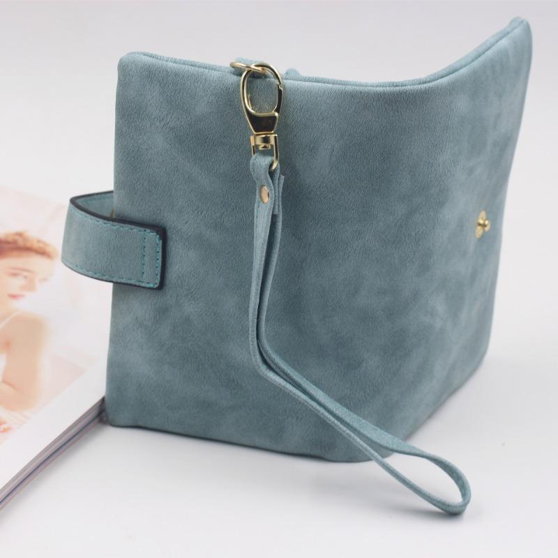 Vintage Zipper Handbag Multi Functional Handheld Leather Wallet