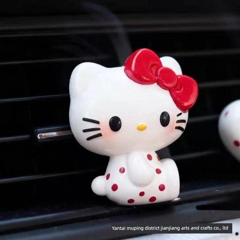 Kt Cat New Car Air Freshener Cartoon Perfume Diffuser Stone Car Vent Decoration Car Interior Accessory Ornament Fragrance