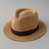 Reck Hatter PAPER BLADE HAT Camel Paper Straw Size L Men's RH-207 Fedora, Hat, Spring, Summer, Autumn, Camel,