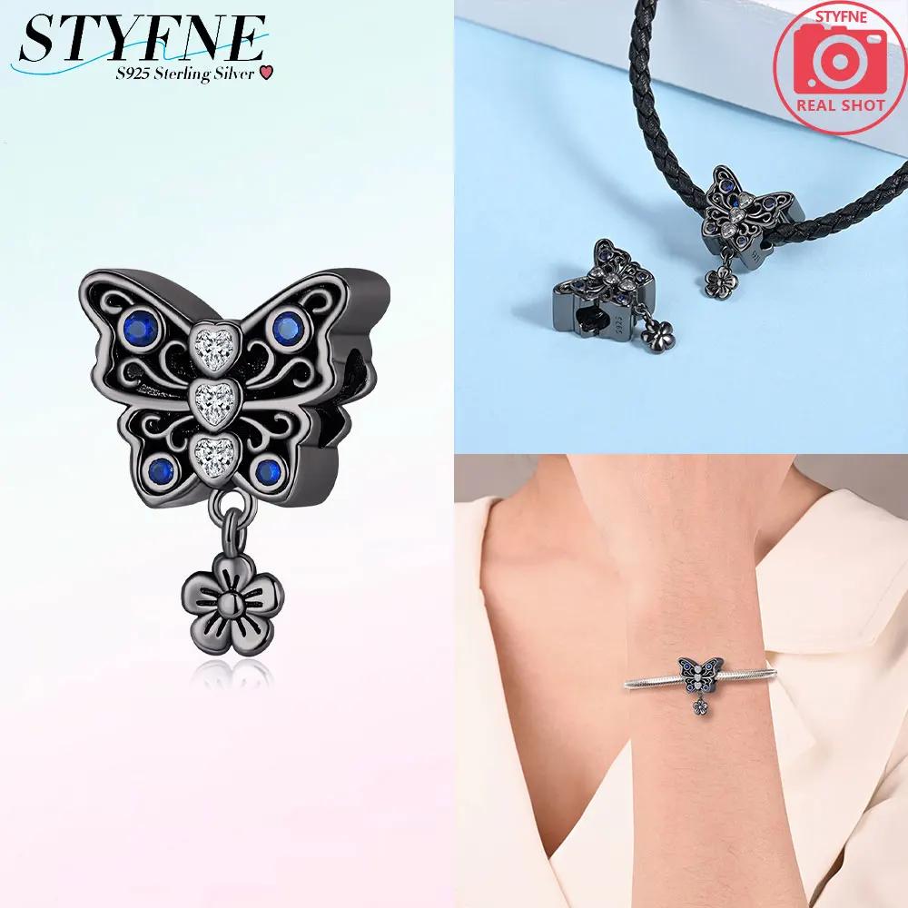 Designer Charms Plata Originales Butterflies Bees Beads For Charms Copper Arm Bracelet Beads Jewellery Making Women'S Gift