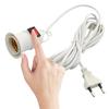 EU Plug E27 Lamp Base Holder Power Cord Cable 4m E27 Hanging Pendant LED Fixture Lamp Bulbs Socket Cord Adapters With Switch