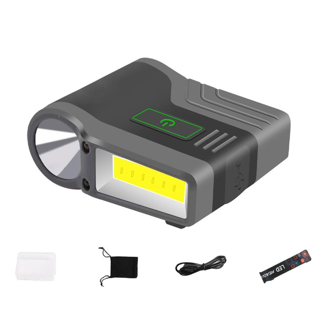 LED Hat Light with Motion Sensor Hard Hat Light Ultra Bright Clip On Flashlight Rechargeable for Camping Running Fishing Working