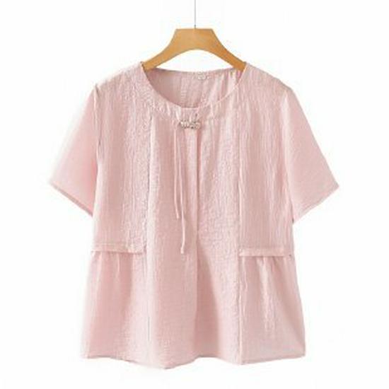 Women s Short-Sleeve Summer Top - Ideal for 60s & 70s Moms XL
