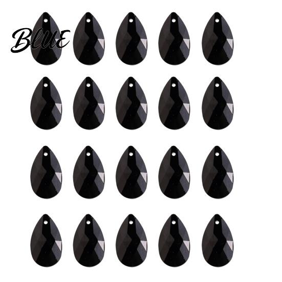 Water Drop Pendant 20Pcs Glass Set 2mm Hole Size Clear