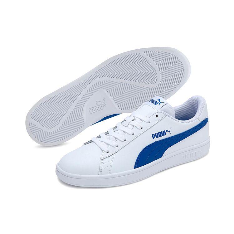 Puma Smash V2 Buck - White Lapis Blue Unisex Sneakers 365215-25
