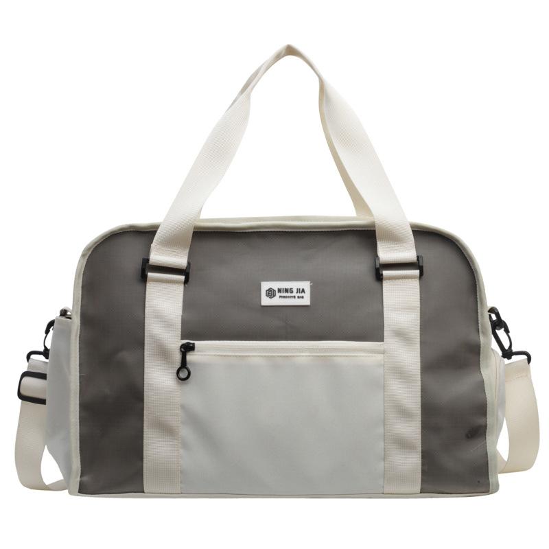 

Dry and wet separation fitness bag swimming storage bag hand luggage bag short-distance travel bag women s contrasting shoulder bag бежевый
