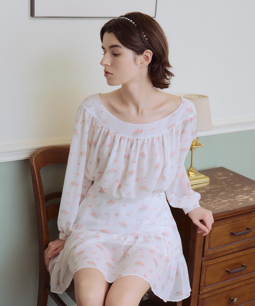 Aiseugadeuneiogongpal Splendeur De La Rose Print Skirt