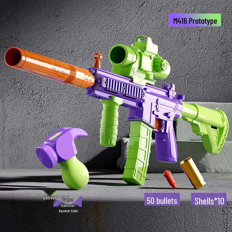 M416 Blowback Carrot Toy Gun with Shell Ejection for Kids, Decompression Toy