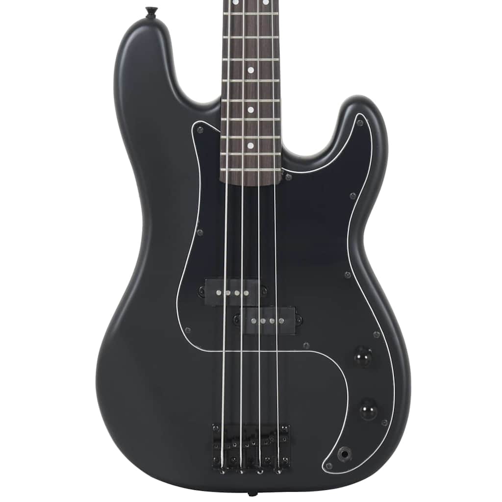 Vidaxl Bass Guitar For Beginners, With Bag, Black, 4/4, 46"