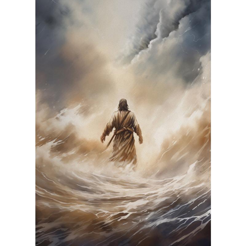 Jesus and The Cross Jesus Poster Christian Lamb of God Art Canvas Painting Christian Wall Art Picture  Living Room Home  Decor