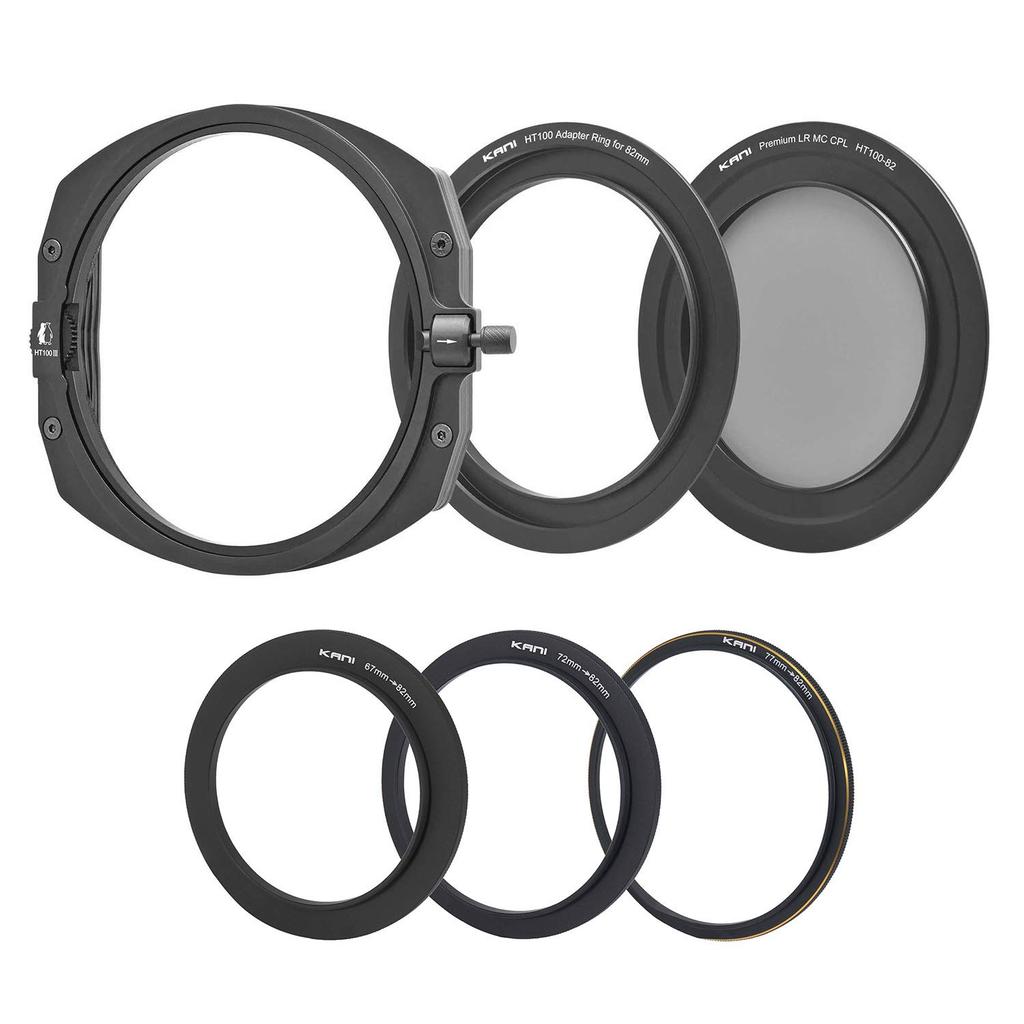 KANI 100mm width HT100 III Landscape basic set Square filter set Adapter ring CPL included Adapter ring included Up to 3 square filters compatible