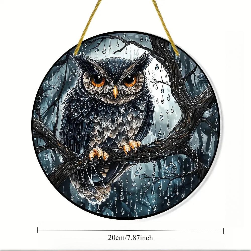 

2D Flat Acrylic Featuring A Rain-Carved Eagle Decoration , Use No Batteries/Electricity Needed, Unique Indoor/Outdoor Decoration , Multipurpose Tradi 20*20