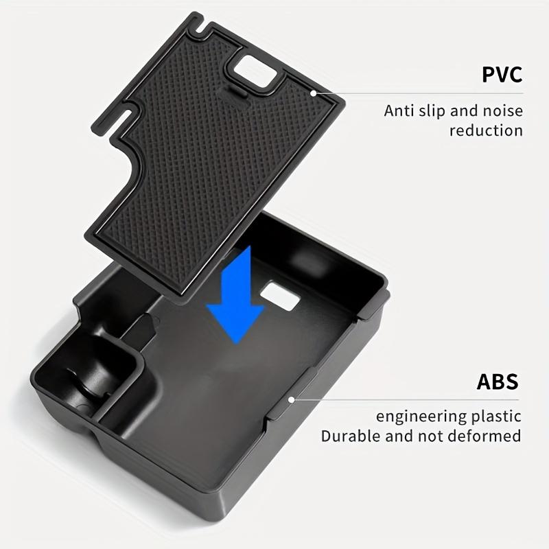 For MG MG3 -2025 Center Console Armrest Organizer Tray Durable ABS Black Storage Box With Divider Car Interior Accessories