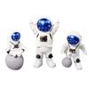 3 Piece Astronaut Figurines Cute Nordic Style PVC Spaceman Desk Decor for Cake Decoration Kids Room