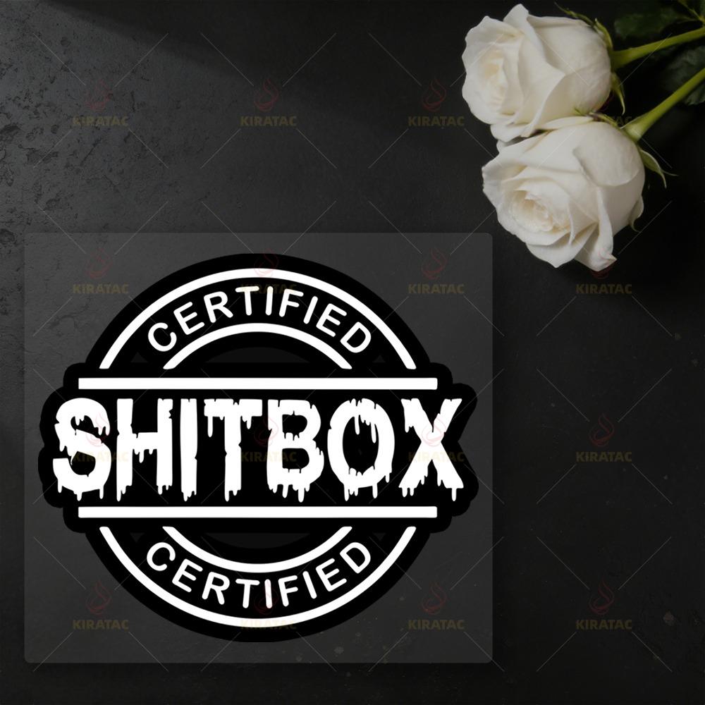 1pc Shitbox Interesting Trendy Car Sticker Waterproof for Windows Trunk Motocycle Helmet Fairing Scooter Universal Vinyl Decals