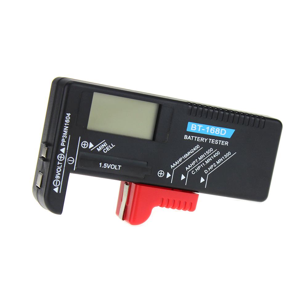 Universal Digital LCD Battery Tester Voltage Testing Meter for AA AAA C D 9VButton Battery Black Not Including Battery