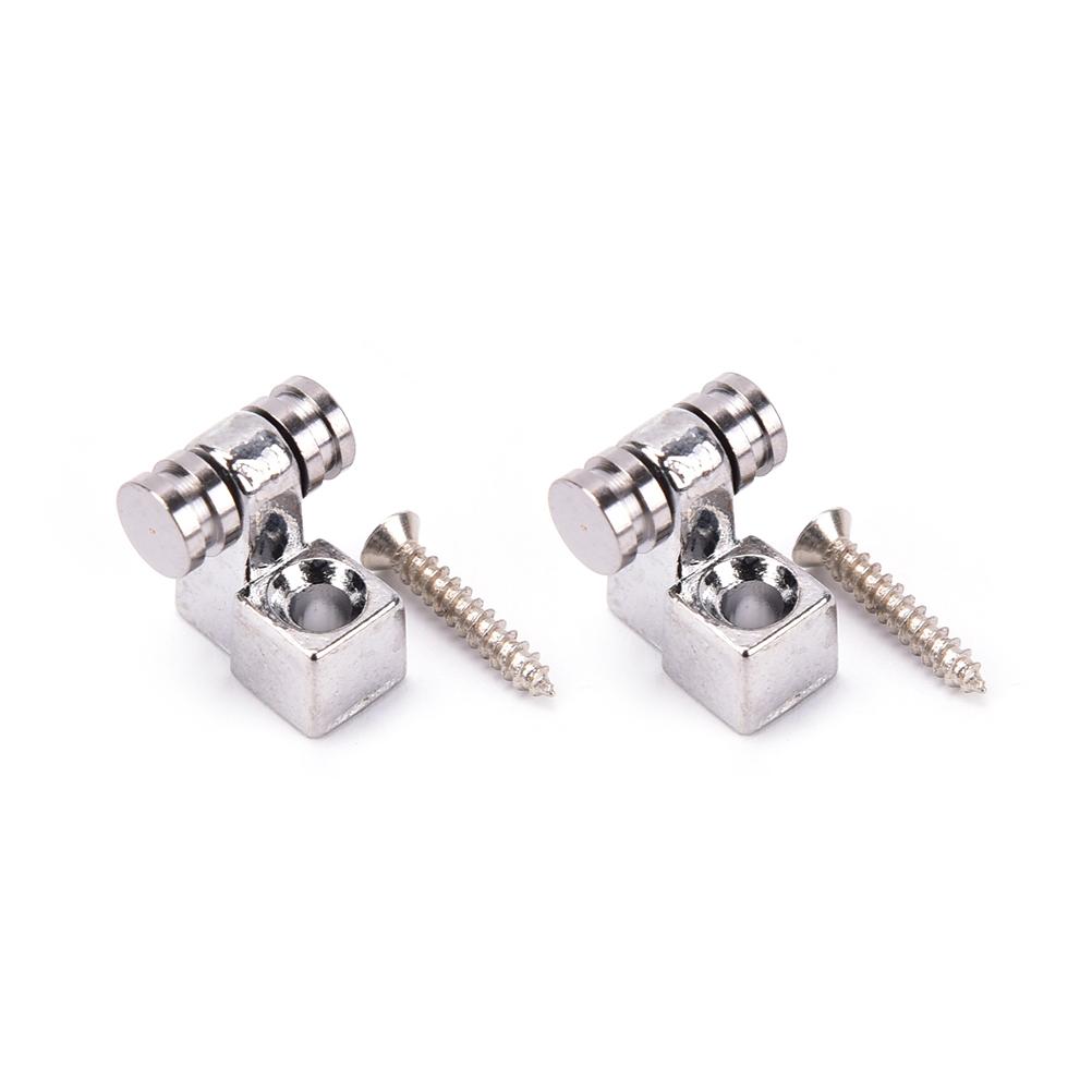 2Pcs Roller String Retainers Mounting Tree Guide for Electric Guitar silver