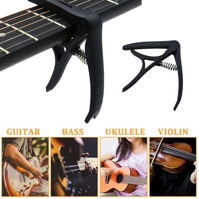 Professioneller Gitarren-Kapodaster Schiebbarer Beweglicher Kapodaster für E-Gitarre Akustikgitarre Anfänger Langlebiger Gitarrenstimmungs-Tonclip