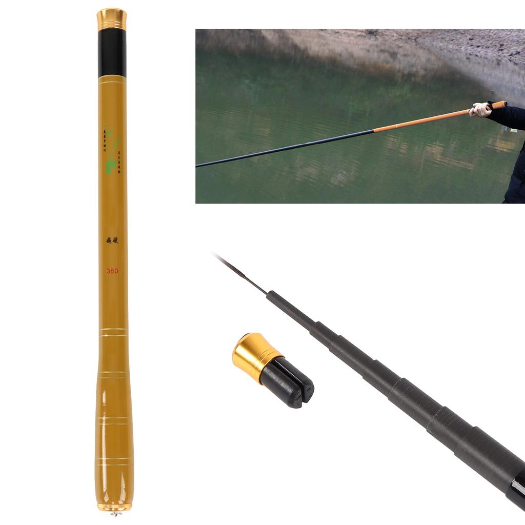 Fishing Rod Carbon UltraShort Portable Telescopic Travel Stream Pole(2.4 Meters )
