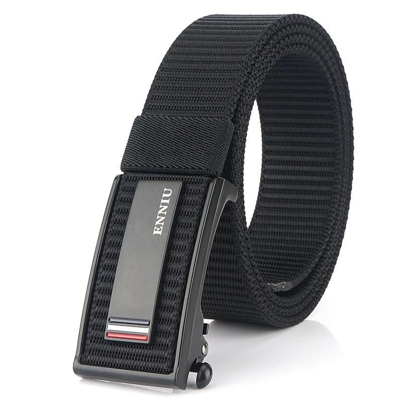 19-year-old Automatic Buckle Quick-drying Nylon Canvas Belt Student Training Outdoor Pants Men Women All-matching
