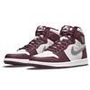 Air Jordan 1 Retro High OG Bordeaux Unisex Sneakers Red White Metallic-Silver 555088-611
