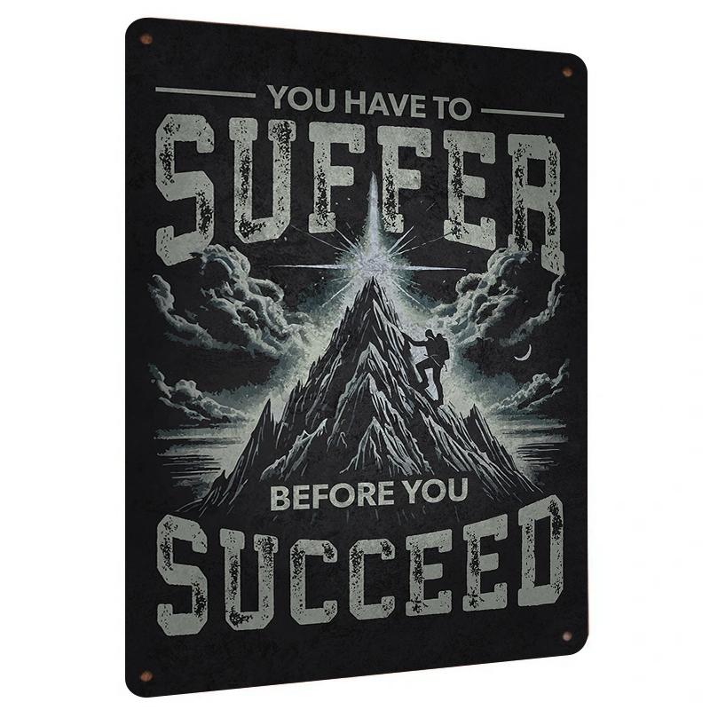 

Inspirational Mountain Climbing Iron Wall Art Vintage Style Home Decor Office Study Room Decoration 20x30cm（7.8x11.8inch）