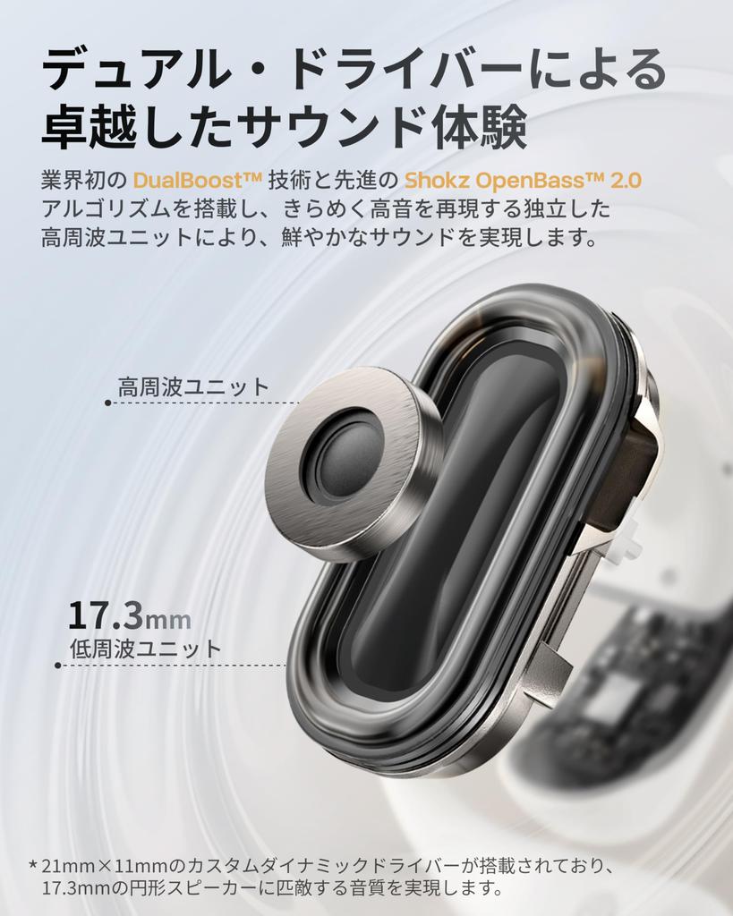 Shokz OpenFit Bluetooth Wireless Earbuds with Dolby Large 48 Hours of Playback Sound Leakage Suppression and IP55 Features include Bluetooth a