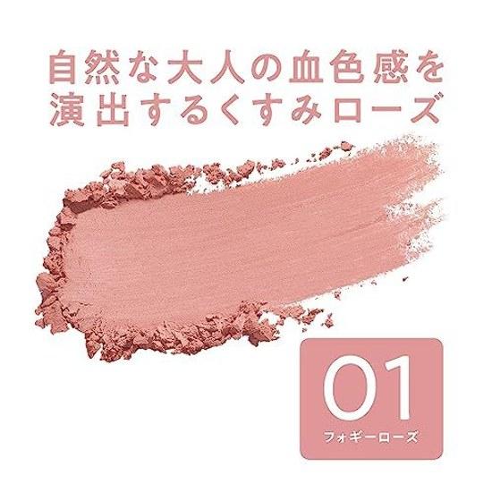 Cezanne Cheek Brush 01 Foggy Rose 2.2g Pink Color Blending Natural Flush