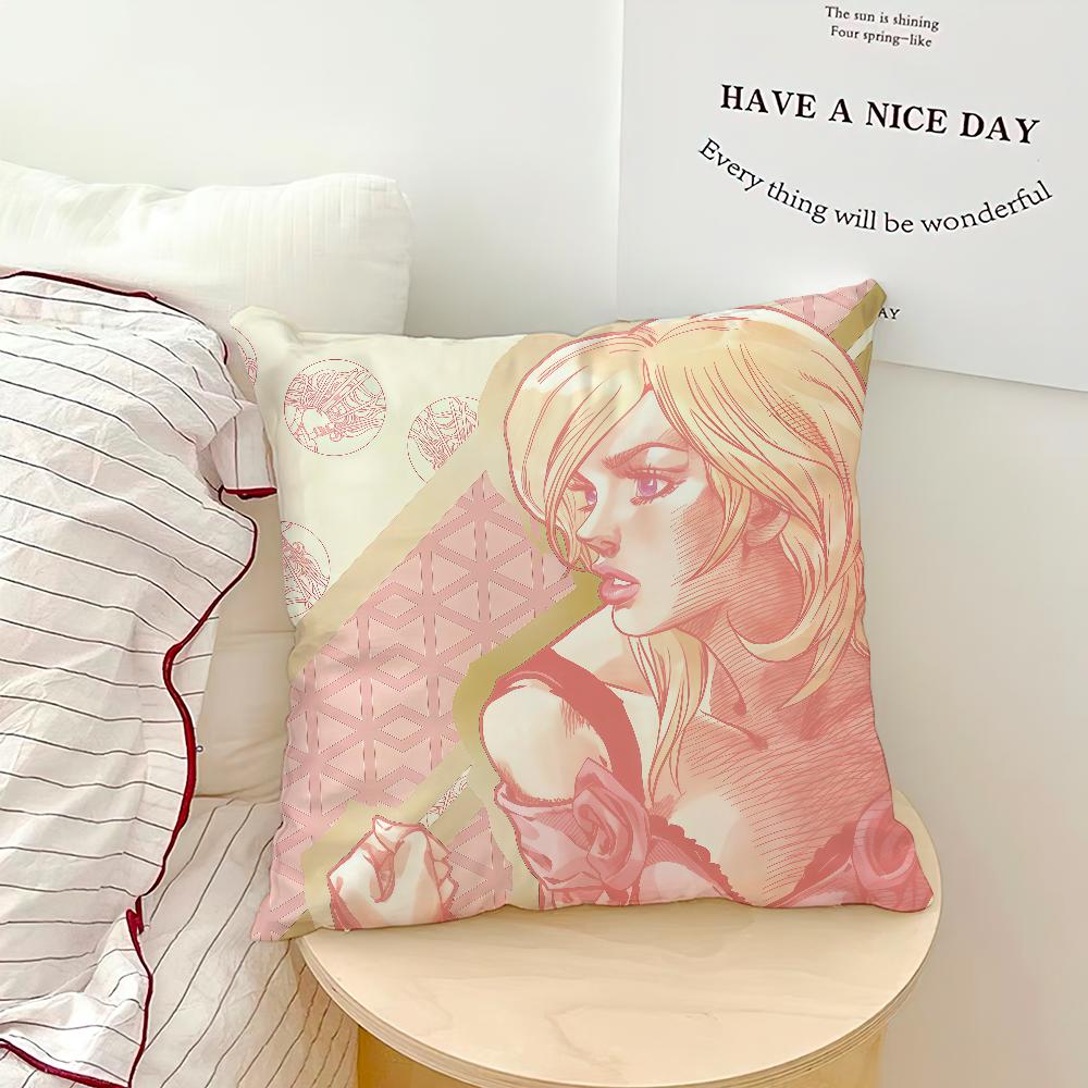 anime funny soft pillowcase Sofa Home jjojos Living Room bed Decor sSteel Ball Run pillow cover Gift hogar bizarre aadventure