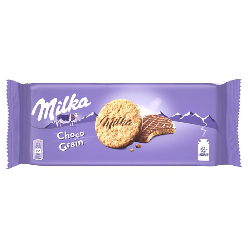 Milka Choco Grain Ciastka Z Płatkami Owsianymi Oblane Czekoladą Mleczną 126 G