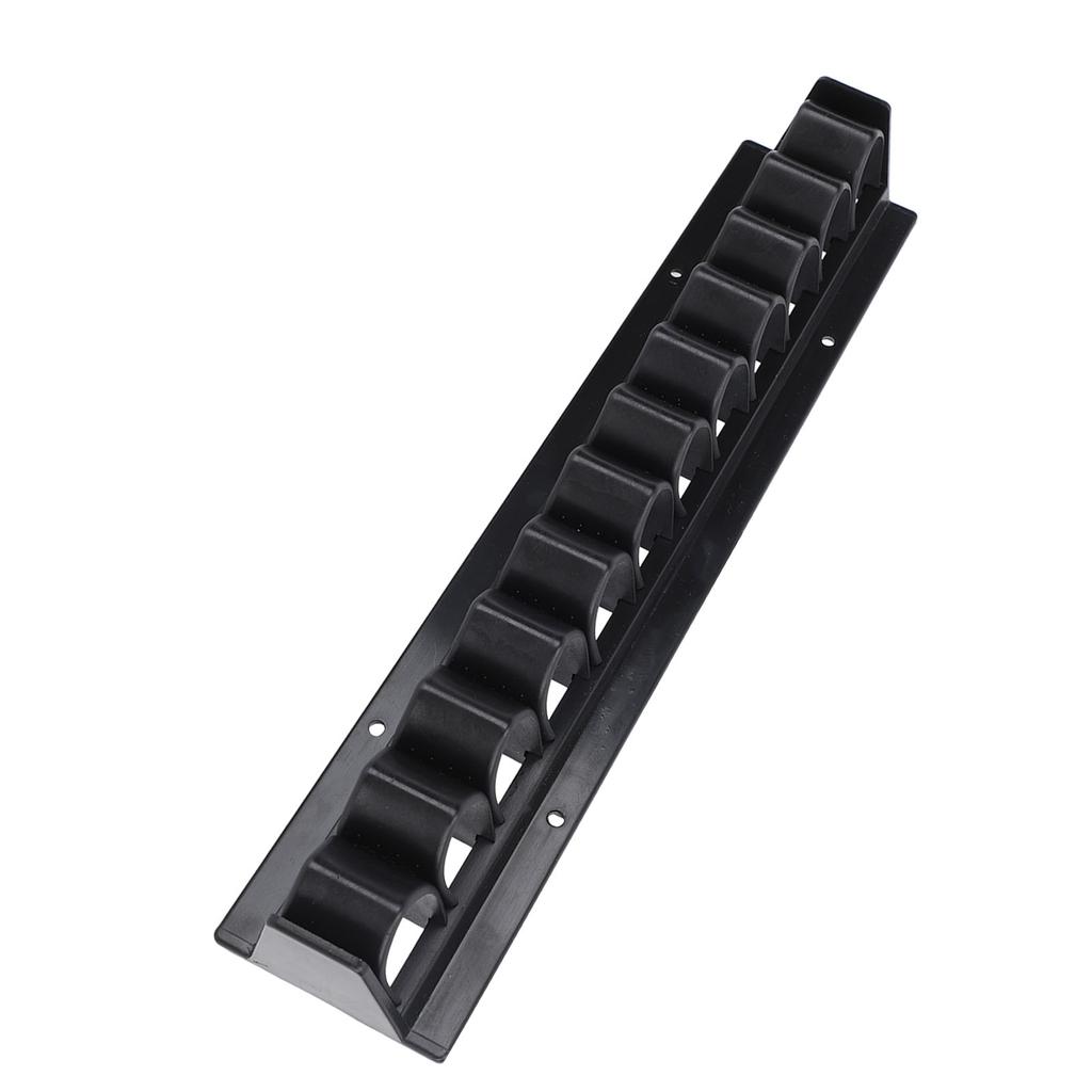 Piskholder Svart Hestepiskholder ABS Veggfeste Holder Opptil 11 Pisker eller Ridepiske Hesteholder for Hestestall Fiskestang