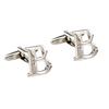 Mens Brass Initial Cufflinks Letter Business Shirt Cuff Links Wedding Gift A