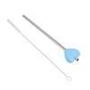 Stainless Steel Drinking Straw with Cleaning Brush Reusable Metal Straight Drinking Straw for
