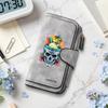 Skull Tropical Print Long Wallet Forever Fashion Multi Card Holders Purse for Daily Use