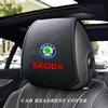 2025 New Car Headrest Cover Auto Seat Headrest Cushion Neck Pillow Case for Skoda Octavia Fabia Rapid Yeti Kodiaq Superb Octavia