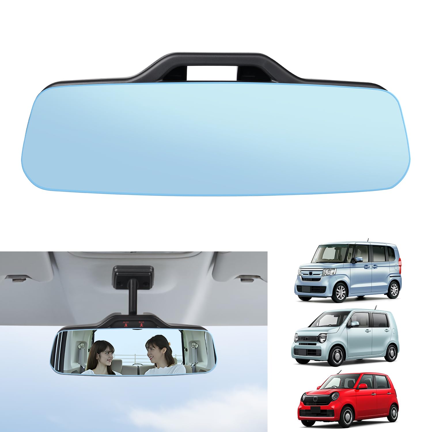 

AUTO SPEC Honda JF3 JF4 Rearview Genuine N JH1 JH2 JH3 JG3 Frameless Car Rearview Blue Flat Custom Tools Rear Seat and Rear View Visibility Blue N-BOX
